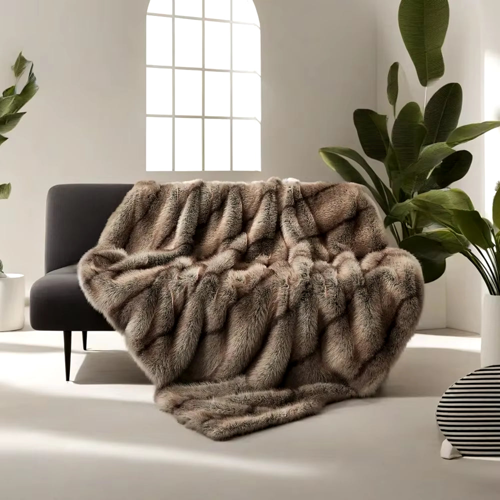 Luxury Faux Fur Blanket - homecomforts1