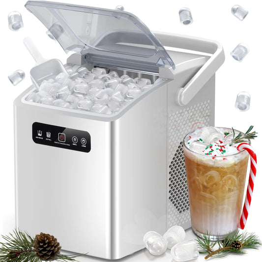 Countertop Portable Ice Maker, Self-Cleaning with Handle and Ice Scoop - homecomforts1