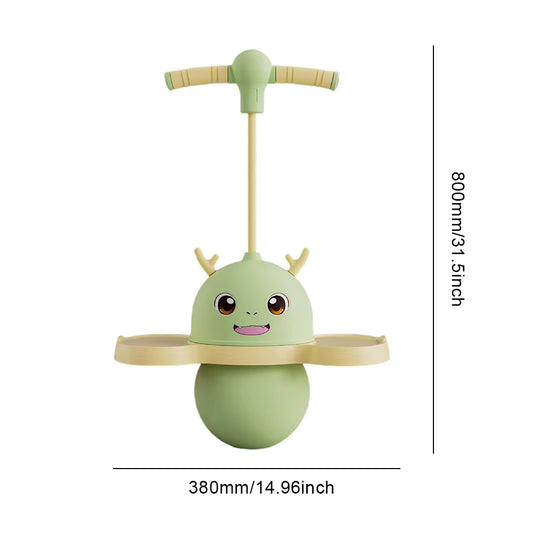 Panda Jumping Ball Exercise Balance Help Grow Tall Fitness Exercise Elastic Ball with Handle Outdoor Fun Bouncing Equipment