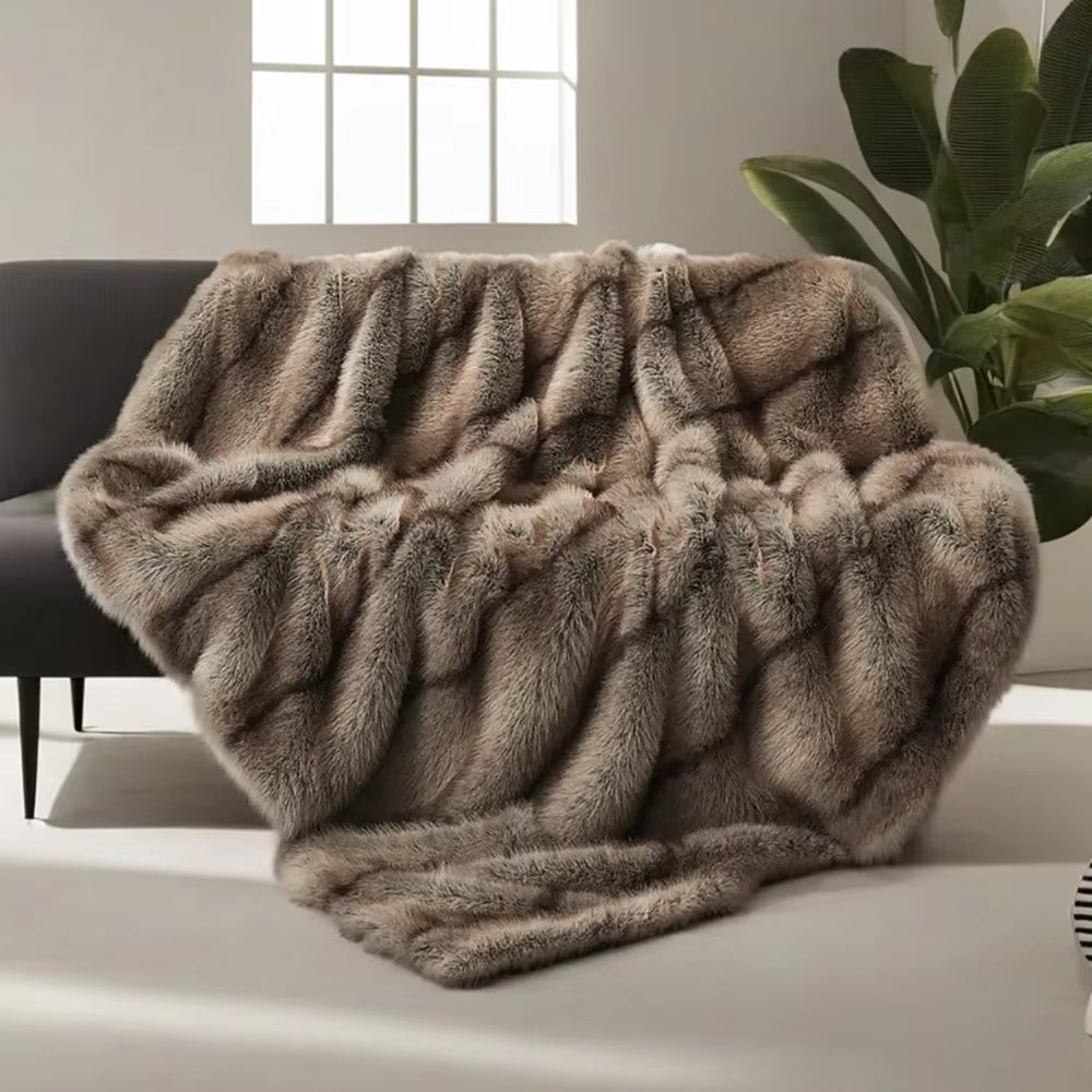 Luxury Faux Fur Blanket - homecomforts1