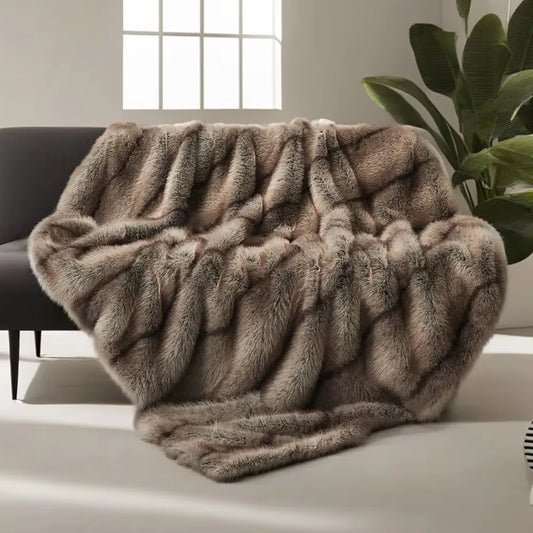 Luxury Faux Fur Blanket - homecomforts1