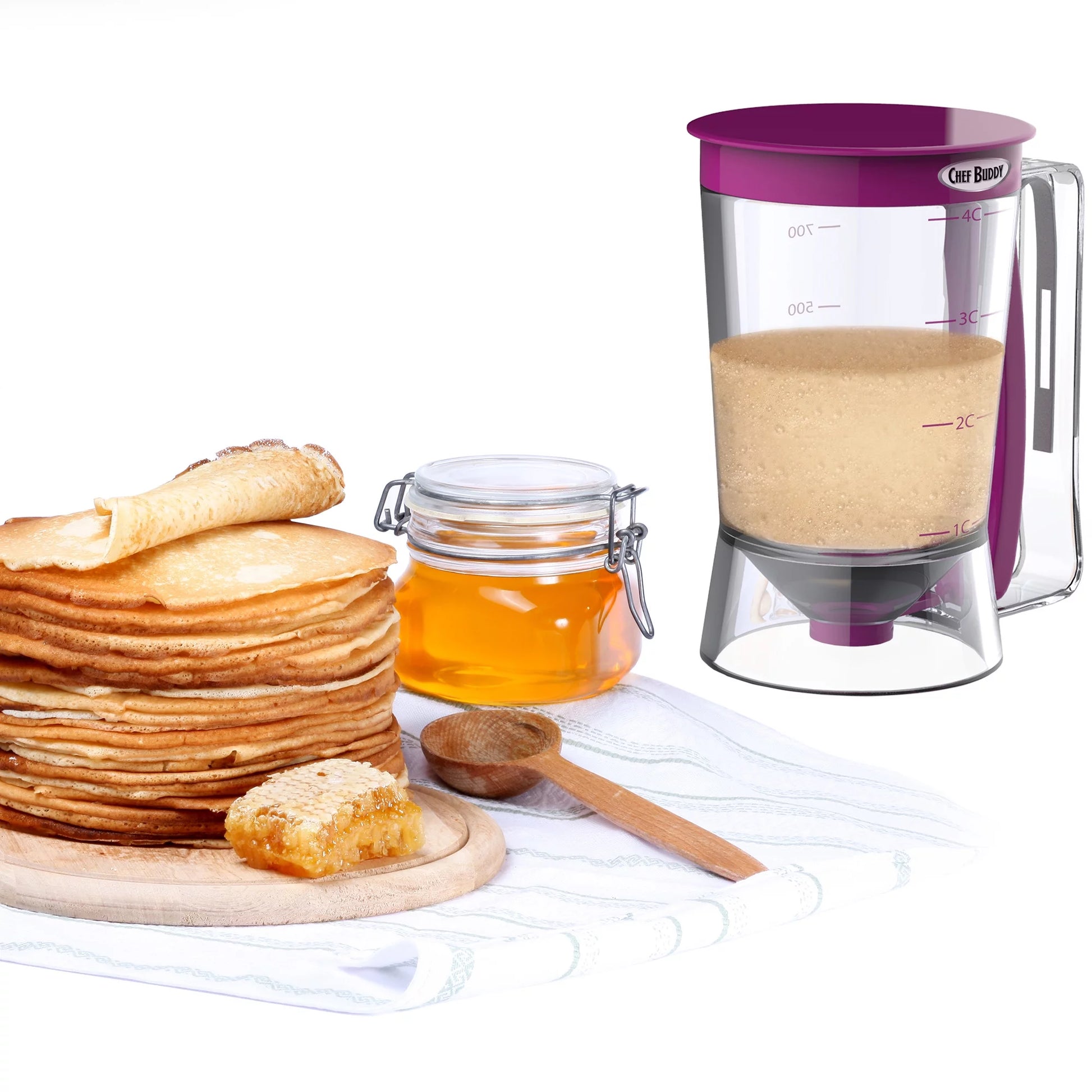 Pancake Batter Dispenser with Squeeze Handle for Batter, Purple - homecomforts1