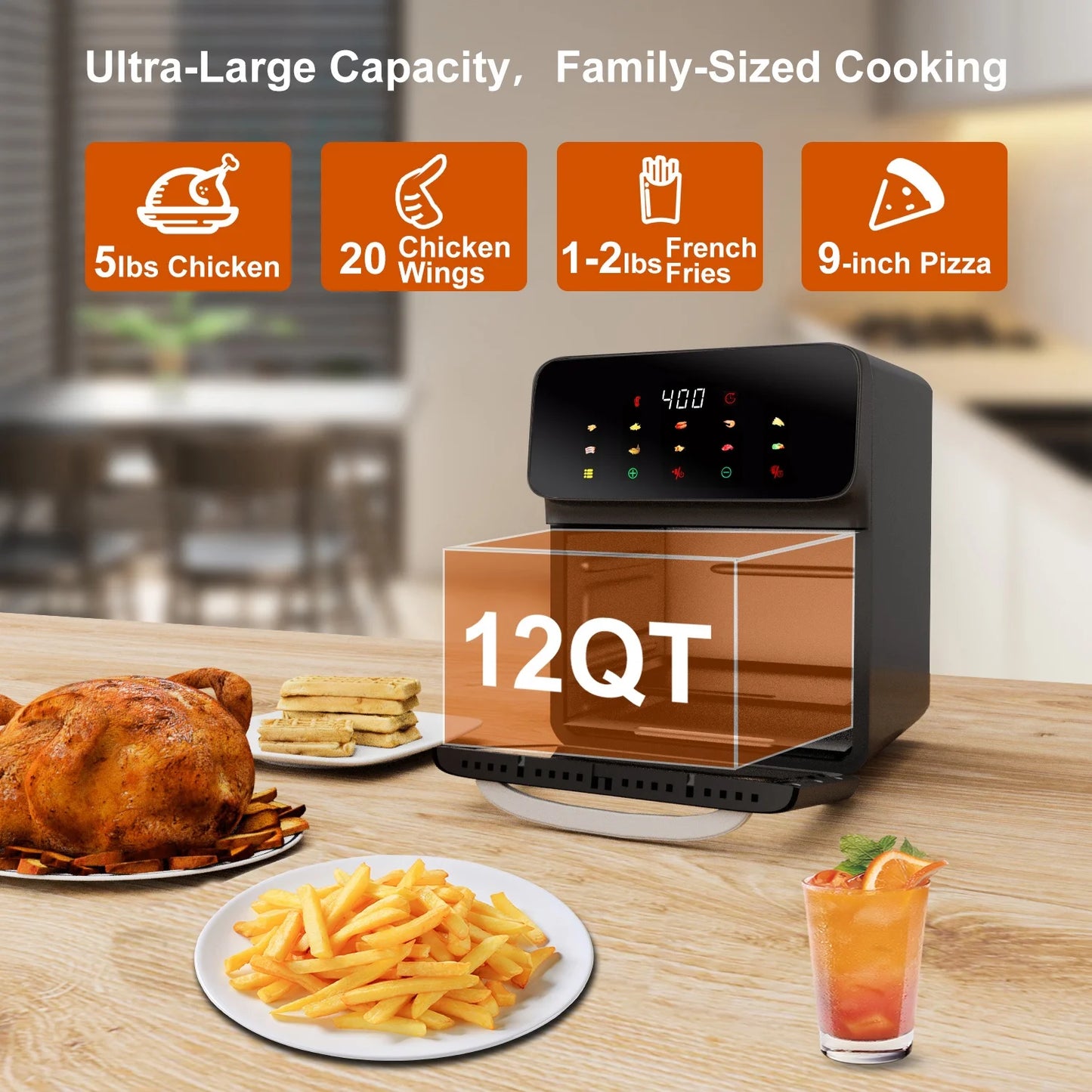 10-In-1 Multi Function and Touchscreen Air Fryer - homecomforts1