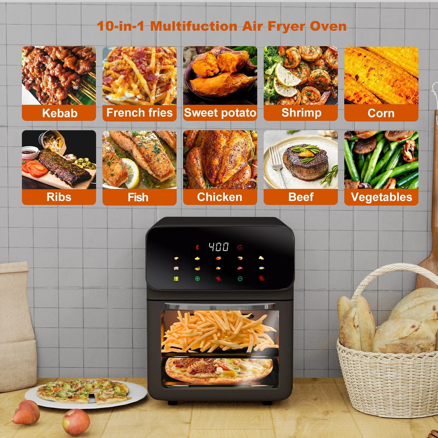 10-In-1 Multi Function and Touchscreen Air Fryer - homecomforts1