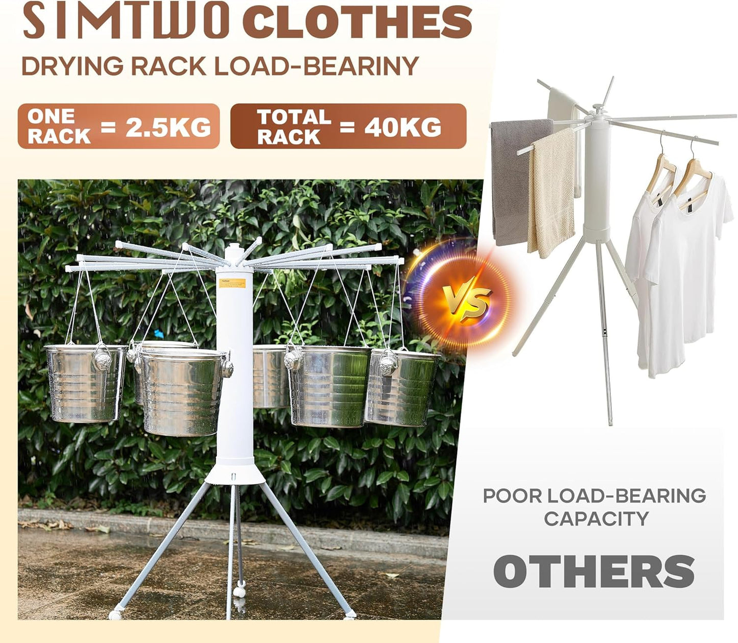 Foldable and Portable Tripod Drying Rack - homecomforts1