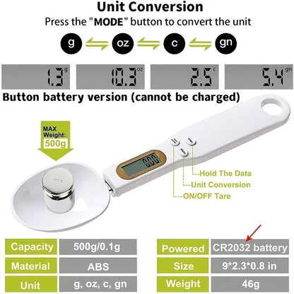 Electronic Kitchen Scale Spoon - homecomforts1