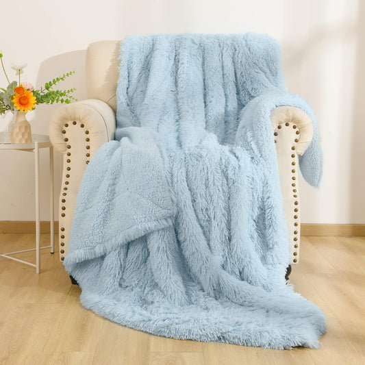 Light Blue Throw Blankets - homecomforts1