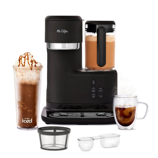 Single Serve Frappe and Iced Coffee Maker with Blender, Black - homecomforts1