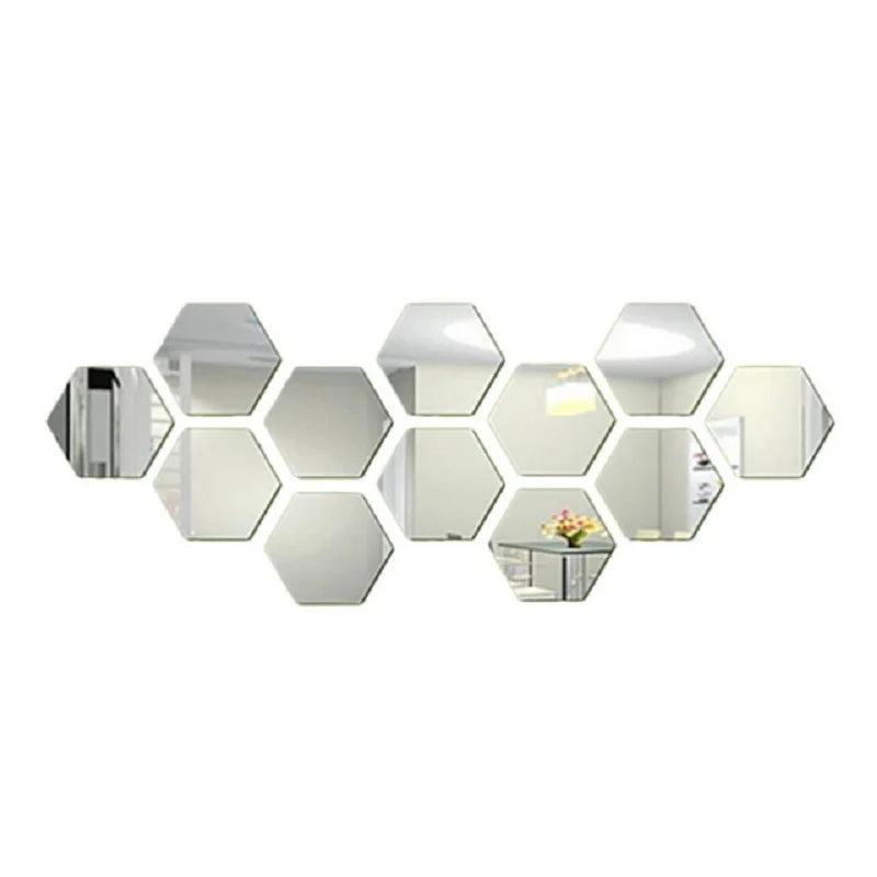 Stick-On Wall Mirrors! (12pcs) - homecomforts1