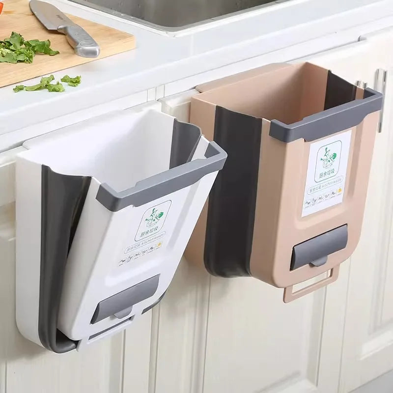 Portable hanging bin with a bag holder - homecomforts1