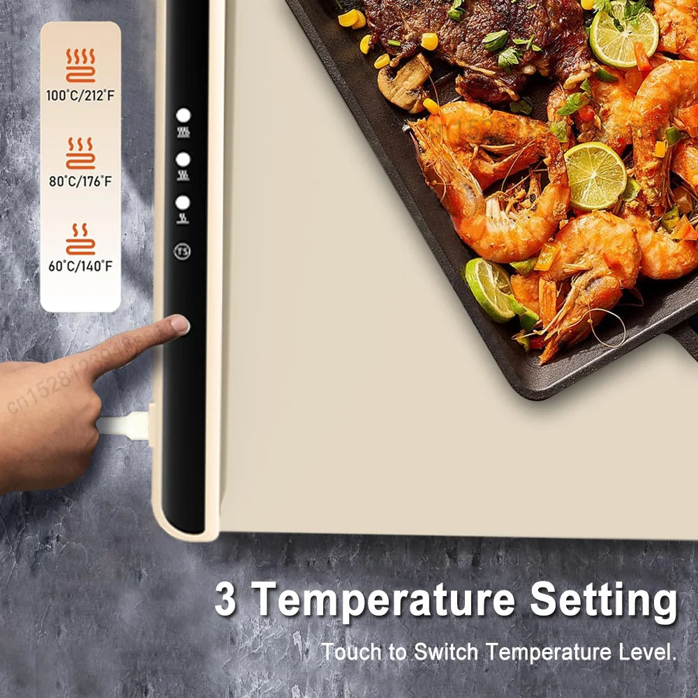 Foldable And Portable Electric Smart Food Heating Mat - homecomforts1