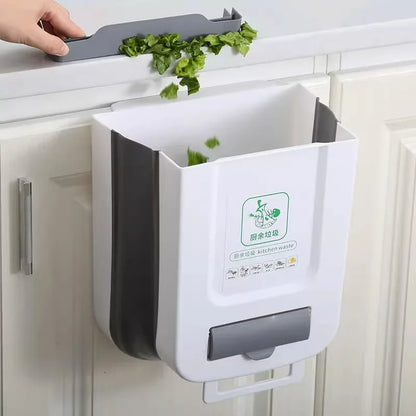 Portable hanging bin with a bag holder - homecomforts1