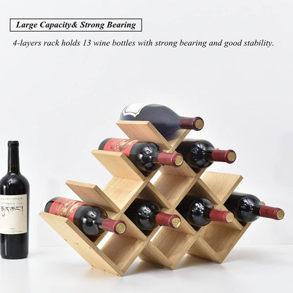 8+ Bottle Countertop Wine Rack - homecomforts1