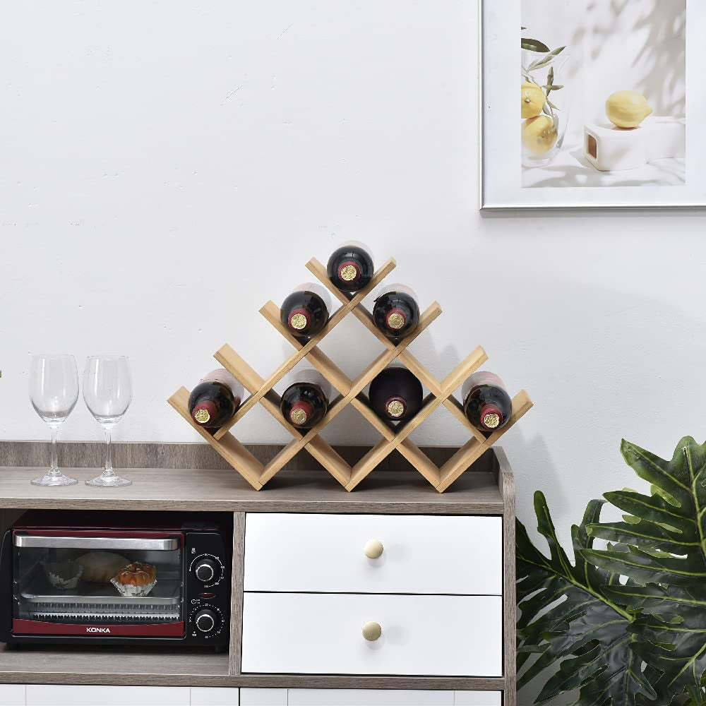 8+ Bottle Countertop Wine Rack - homecomforts1