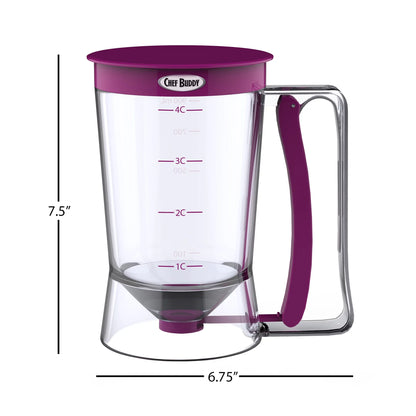 Pancake Batter Dispenser with Squeeze Handle for Batter, Purple - homecomforts1