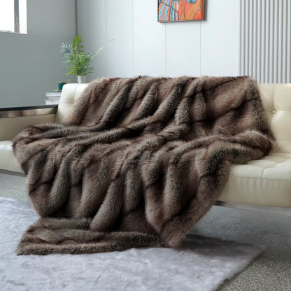 Luxury Faux Fur Blanket - homecomforts1