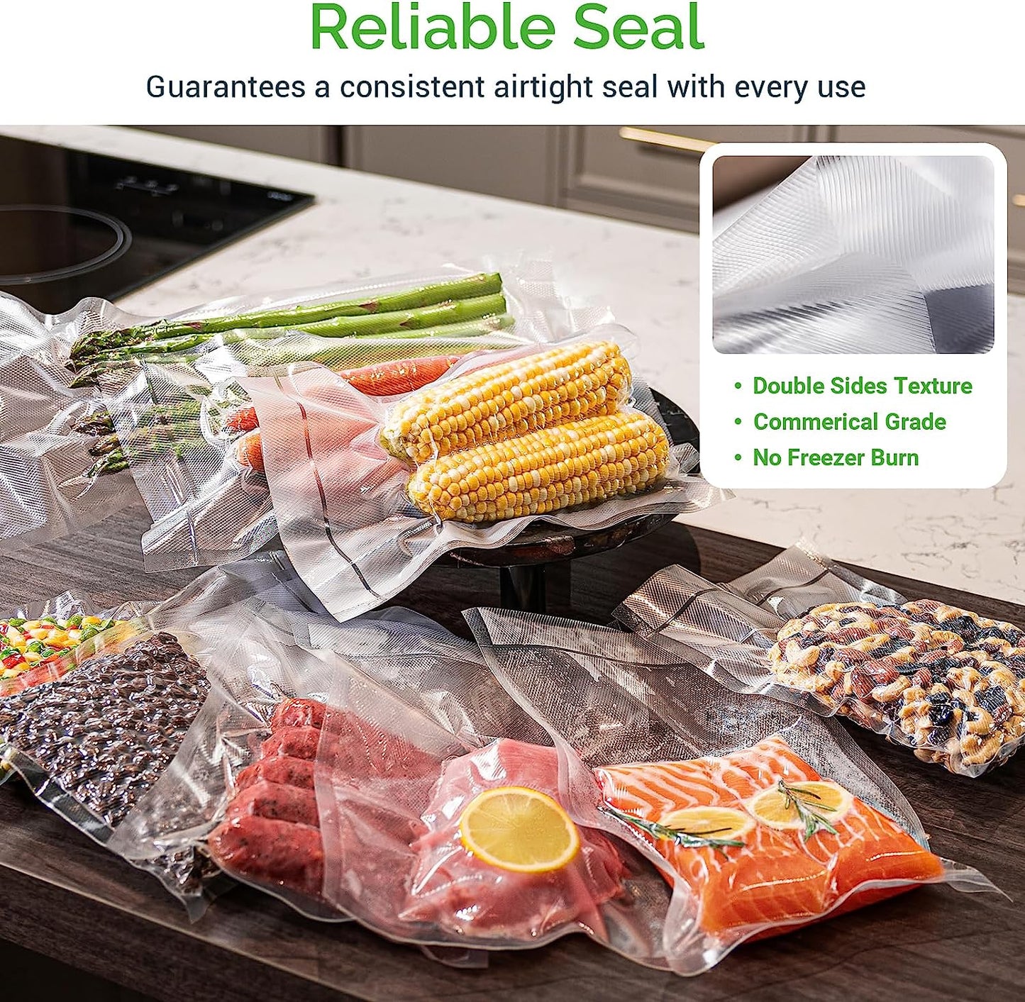 Vacuum Sealer Rolls, 2 Packs 8" X 50' - homecomforts1